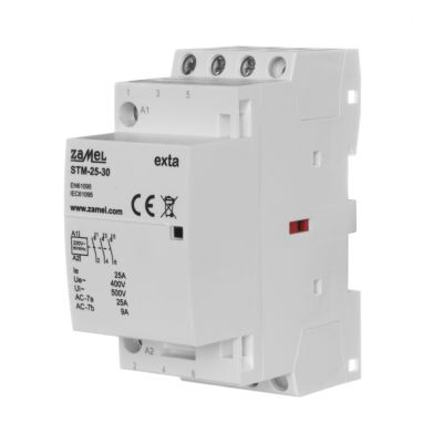 Stycznik modułowy instalacyjny 25A 3xNO 230V AC TYP: STM-25-30 ZAMEL (EXT10000291-WUN)